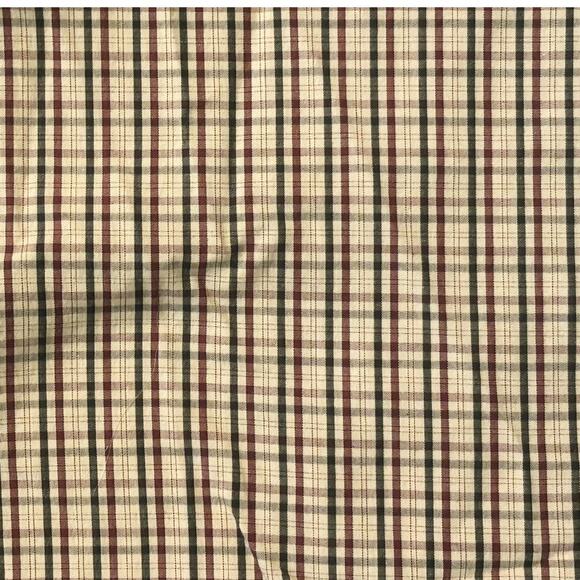 Roundtree & Yorke Tan 50s Poplin Check Button-Down Mens Size 2XLT - Picture 2 of 6